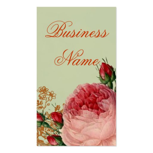 Blenheim Rose - Elegant Sage Green - Swing tag Business Cards (front side)