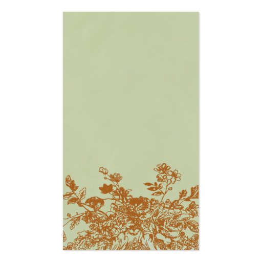 Blenheim Rose - Elegant Sage Green - Swing tag Business Cards (back side)