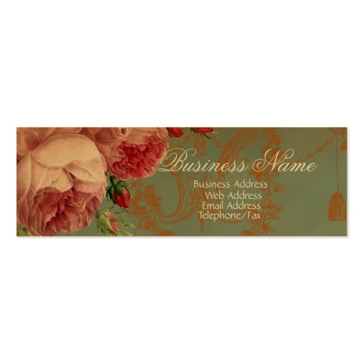 Blenheim Rose Gold Business Card Templates (front side)