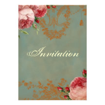 Blenheim Rose Party Custom Invitations
