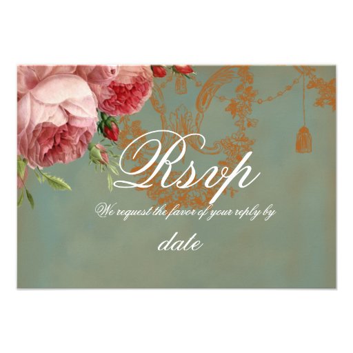 Blenheim Rose RSVP Personalized Invitations