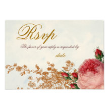 Blenheim Rose - Summer Sky RSVP Personalized Invite