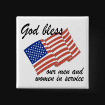 Bless Our Men & Women in Service Pin