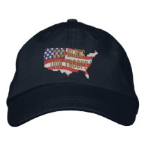 Bless Our Troops 2 embroidered hats