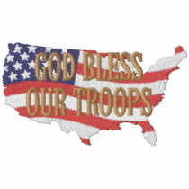 Bless Our Troops 2 embroidered shirts