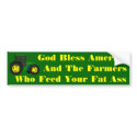 Bless The Farmers bumper stickers by KnightOwl Bless The Farmers bumper stickers