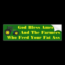 Bless The Farmers bumper stickers