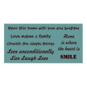 Bless this home with love and laughter, Love ma... posters