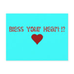 Bless Your Heart Text Design Post Cards