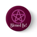 Blessed Be Pentagram buttons