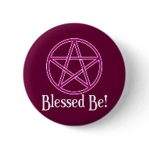 Blessed Be Pentagram buttons