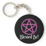 Blessed Be Pentagram keychains