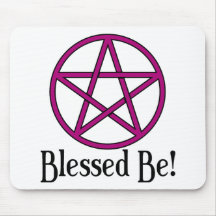 Blessed Be Pentagram Mouse Pads