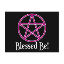 Blessed Be Pentagram Post Cards