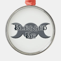Blessed Be Triple Moon Ornament