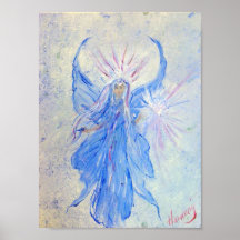 Blessed Blue Fairy Angel by Harmony Print