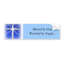 Blessed by God Bumper Sticker bumper stickers