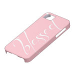 Blessed Light Pink Statement iPhone 5s Case iPhone 5 Covers