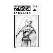 Blessed Mother and Child postage