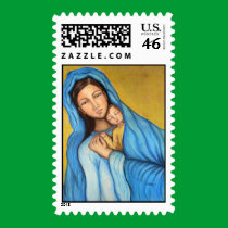 Blessed Mother postage by DonnaSK Blessed Mother postage