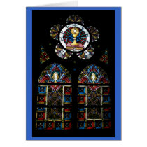 Blessed Sacrament and Angel stained glass windows cards