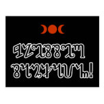 Blessed Samhain; Black Theban Script Postcards