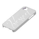 Blessed Silver Gray Statement iPhone 5s Case iPhone 5 Cover