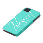 Blessed Turquoise Statement iPhone 4s Case iPhone 4 Case-Mate Case
