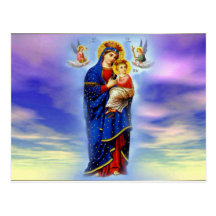 Blessed Virgin Mary and Infant Child Jesus Postcard