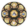 Blessed Virgin Mary Stained Glass Round Stickers