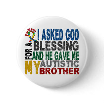 Blessing 5 BROTHER Autism T-Shirts & Apparel Pin