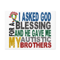 Blessing 5 BROTHERS Autism T-Shirts & Apparel Post Cards
