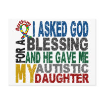 Blessing 5 DAUGHTER Autism T-Shirts & Apparel Post Card