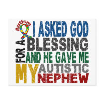 Blessing 5 NEPHEW Autism T-Shirts & Apparel Post Card
