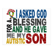 Blessing 5 SON Autism T-Shirts & Apparel Post Cards