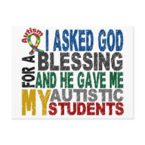 Blessing 5 STUDENTS Autism T-Shirts & Apparel Postcards