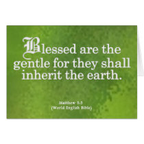 Blessing for Gentleness Matthew 5:5 Card