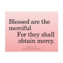 Blessing for Mercy Matthew 5-7 postcards