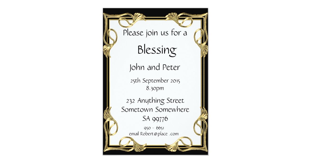 Blessing invitation with a red rose of love | Zazzle