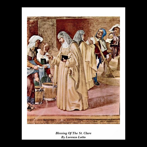Blessing Of The St. Clare By Lorenzo Lotto Posters