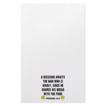 Blessing Proverbs 22:9 Stationery