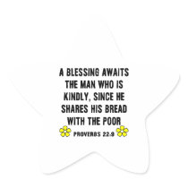 Blessing Proverbs 22:9 Sticker