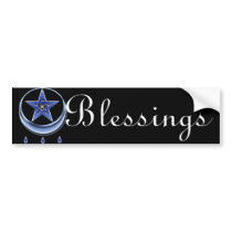 Blessing Symbol & Pentagram Bumper Sticker bumper stickers
