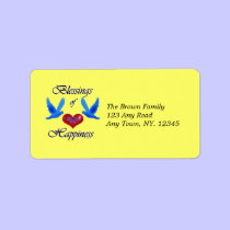 "Blessings of Happiness" Label labels