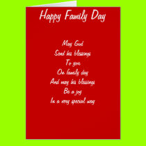 Blessings on family day cards
