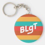 BLgT Stripe Flag Basic Round Button Keychain