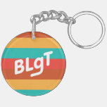 BLgT Stripe Flag Double-Sided Round Acrylic Keychain