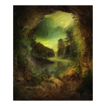 Blick aus einer Höhle posters