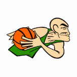 blind old basketball man photo cutout