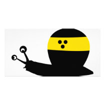 blind snail icon custom photo card
